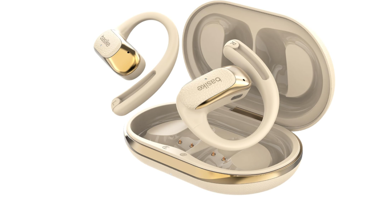 Fone de Ouvido Bluetooth, Basike Fone sem Fio OWS Bluetooth 5.4, Som Estéreo HD, Cancelamento de Ruído Fone de Ouvido Bluetooth, Basike Fone sem Fio OWS Bluetooth 5.4, Som Estéreo HD, Cancelamento de Ruído